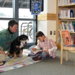 Shaman at the  library for the R.E.A.D program